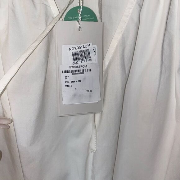 Rails NWT Savi Cotton Blend Peplum Blouse White Size L - Picture 11 of 16